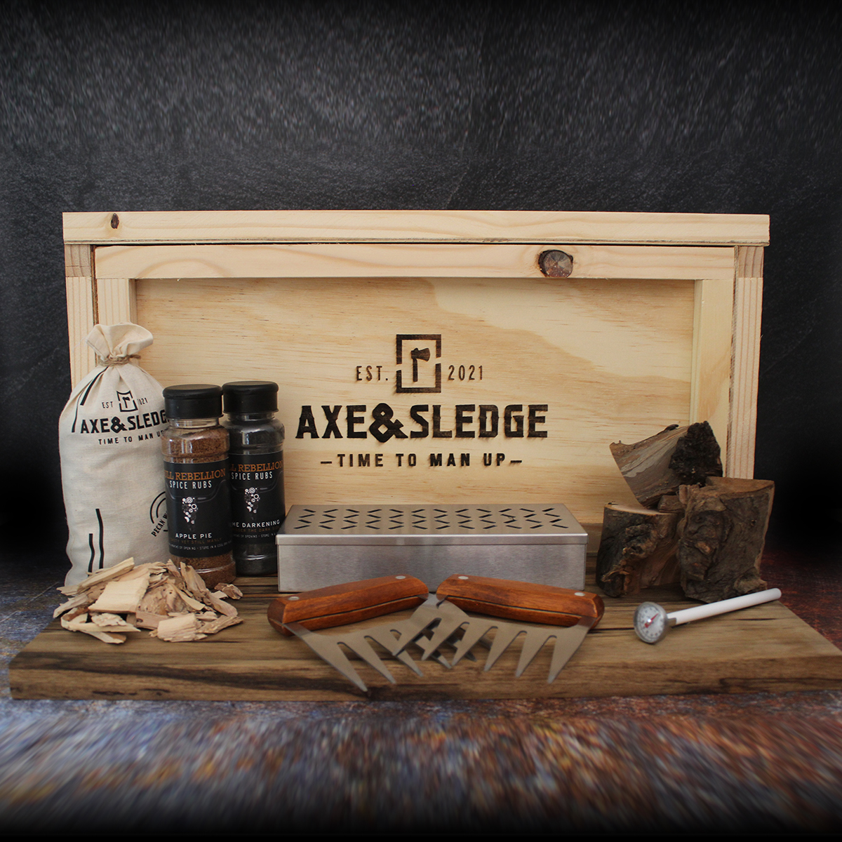 MEAT SMOKING CRATE - Axe & Sledge - Time To Man Up